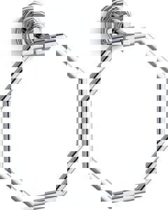 Octagonal Closed Towel Ring in Polished Chrome